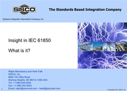 Insight in IEC 61850 What Is