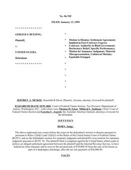 No. 96-70T FILED: January 13, 1999