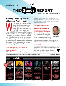 THE REPORT Sands