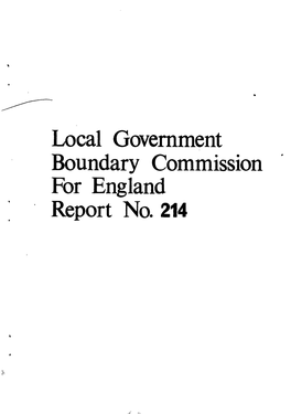 Local Government Boundary Commission for England Report No