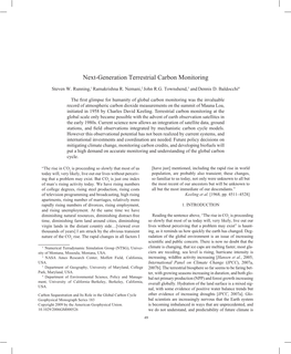 Next-Generation Terrestrial Carbon Monitoring