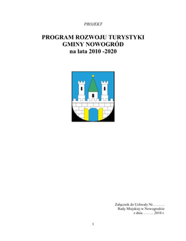 PROGRAM ROZWOJU TURYSTYKI GMINY NOWOGRÓD Na Lata 2010 -2020