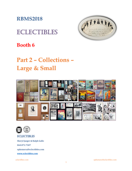 ECLECTIBLES Part 2 – Collections – Large & Small