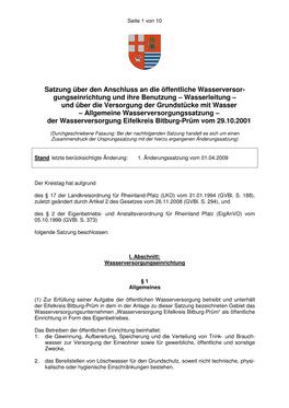 Satzung Wasserversorgung.Pdf