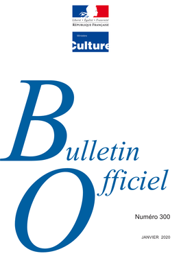 Bulletin Officiel N° 300 (Janvier 2020)