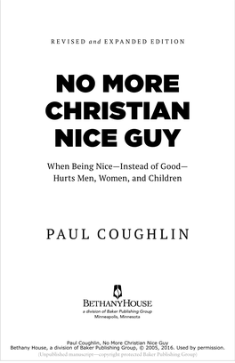 No More Christian Nice Guy