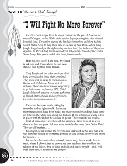 Text 20 Who Was Chief Joseph?