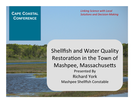 Shellfish and Water Quality Restoration