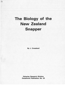 The Biology of the New Zealand Snapper