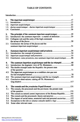 Table of Contents