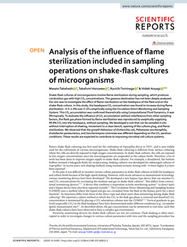 Analysis of the Influence of Flame Sterilization Included in Sampling