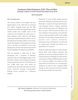 Continuous Linked Settlement (CLS): Then and Now (Including a Snapshot of the BIS Triennial Central Bank Survey 2013)