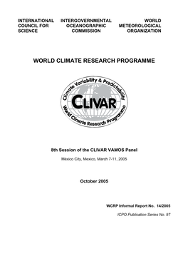 World Climate Research Programme