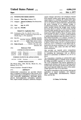 United States Patent to 11, 4,006,218 Sipos (45) Feb