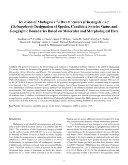 Revision of Madagascar's Dwarf Lemurs (Cheirogaleidae