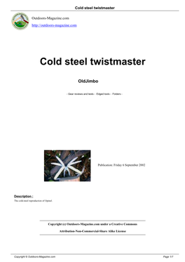 Cold Steel Twistmaster