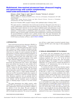 Multichannel, Time-Resolved Picosecond Laser Ultrasound Imaging and Spectroscopy with Custom Complementary Metal-Oxide-Semiconductor Detector Richard J