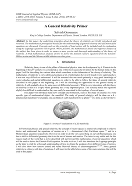 A General Relativity Primer