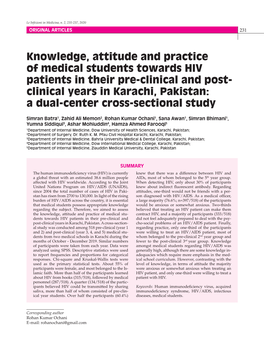 Knowledge, Attitude and Practice of Medical Students