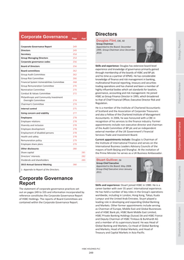 Corporate Governance Report Directors