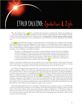 ITALO CALVINO: Symbolism & Style