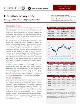 Houlihan Lokey Inc