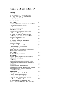 Mercian Volume 16 Index