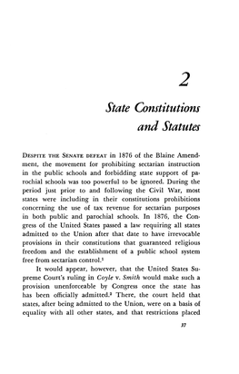 State Constitutions and Statutes