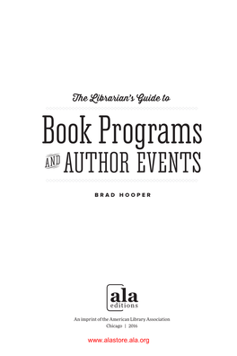 Book Programs AUTHOR EVENTS