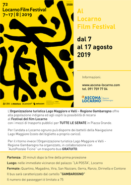 Al Locarno Film Festival Dal 7 Al 17 Agosto 2019