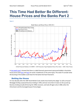 House Prices and the Banks Part 2