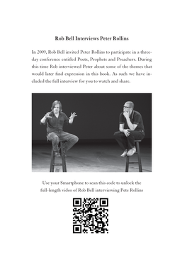 Rob Bell Interviews Peter Rollins