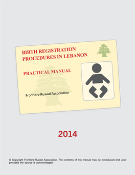 Birth Registration Procedures in Lebanon