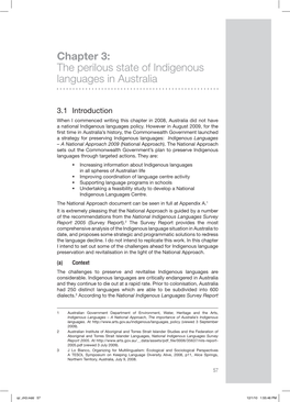 Chapter 3: the Perilous State of Indigenous Languages in Australia