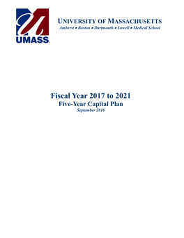 Fiscal Year 2017 to 2021 Five-Year Capital Plan September 2016