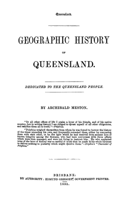 Geographic History of Queensland