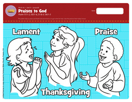 Thanksgiving Praise Lament