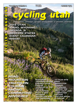 Cycling Utah Magazine August 2015 Issue