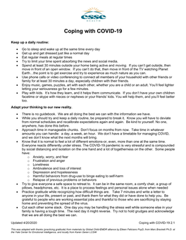 Coping with COVID-19