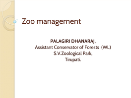 Zoo Management