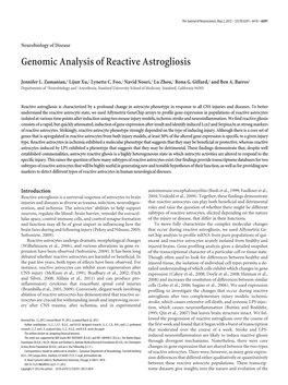 Genomic Analysis of Reactive Astrogliosis