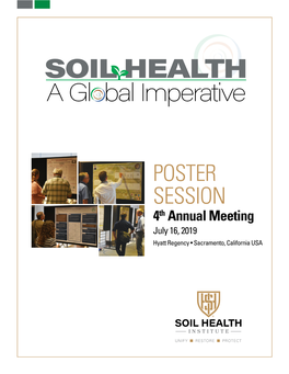 POSTER SESSION 4Th Annual Meeting July 16, 2019 Hyatt Regency • Sacramento, California USA POSTER SESSION 4:00 P.M