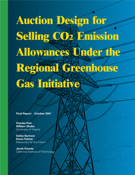 Auction Design for Selling CO2 Emission Allowances Under the Regional Greenhouse Gas Initiative