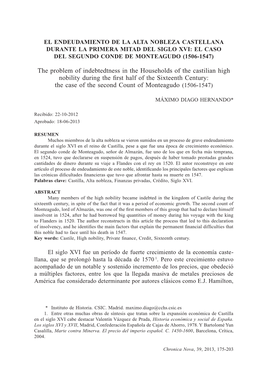 El Caso Del Segundo Conde De Monteagudo (1506-1547)