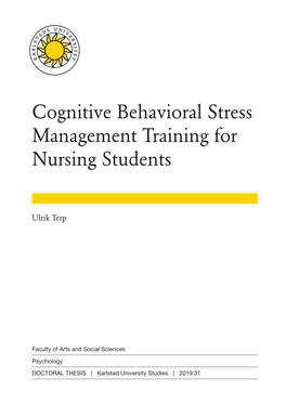 Cognitive Behavioral Stress Management Training for Nursing Students | 2019:31