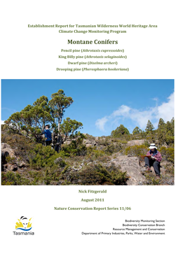 Montane Conifer Monitoring Establishment Report 1 Montane Conifer Monitoring Program Summary