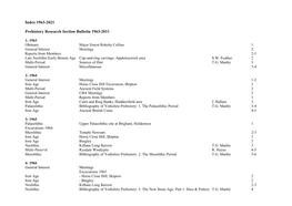 Index 1963-2021 Prehistory Research Section Bulletin 1963-2011