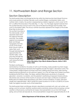 11. Northwestern Basin and Range Section