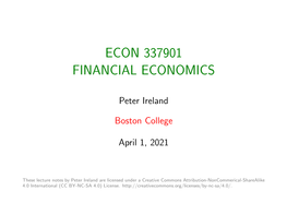 Econ 337901 Financial Economics