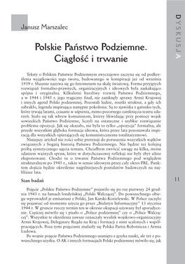 Polskie Państwo Podziemne. Ciągłość I Trwanie
